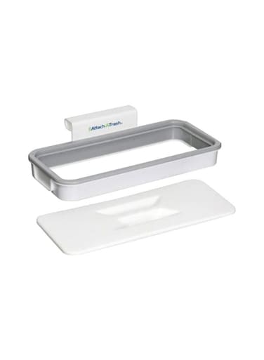 Hanging Trash Bag Holder Clear/Grey 24.3x10.2x3cm