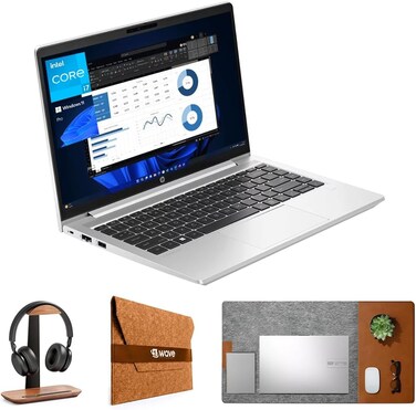 HP ProBook 440 G10 Laptop &ndash; 14&rdquo; FHD Backlit, Intel Core i5-1335U 13th Gen, 16GB RAM, 1TB SSD, Windows 11 Pro, Silver + FREE First Wave Signature Mat, Headset Stand &amp; SlimGuard Bundle