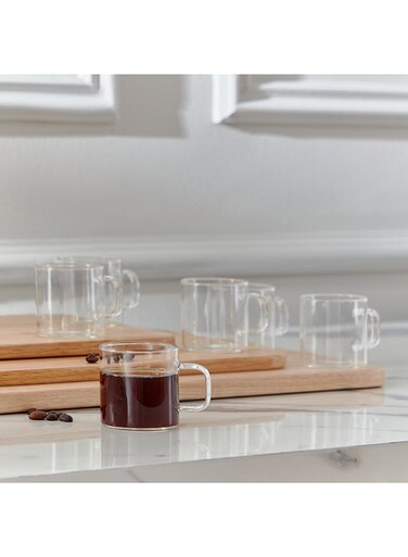Box Sip Savor 6-Piece Glass Mug Set 8x5.5x5.5 cm