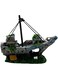 Aquarium Landscaping Decoration Shipwreck Pirate Boat Sunken Ship Fish Shelter Fish Tank Decoration Small Medium Fish Garden Pond Ornament