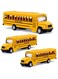 Rezzoss 3 Pack Pull Back School Bus Playset - Die-Cast Toy Vehicles For Kids, Mini School Bus Toy Set For Boys &amp; Girls, Durable Metal Pull-Back Buses For Toddlers, Educational Transport Toy Cars