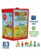 Rezzoss 83Pcs Jumbo Building Blocks Set - Big Mega Bricks &amp; Train Construction Toy For Kids, Multi-Color Educational Block Set In Storage Bag, BPA-Free Safe Building Bricks For Toddlers