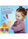 Rezzoss 83Pcs Jumbo Building Blocks Set - Big Mega Bricks &amp; Train Construction Toy For Kids, Multi-Color Educational Block Set In Storage Bag, BPA-Free Safe Building Bricks For Toddlers