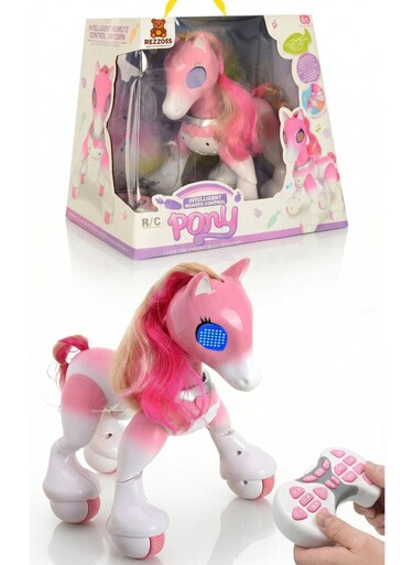 لعبة يونيكورن روبوت ذكية تعمل بجهاز تحكم عن بعد من ريزوس - مهر إلكتروني تفاعلي مع مستشعرات لمس، راقص ويحكي قصصًا، حصان موسيقي ذكي بتقنية STEM، أفضل هدية لأعياد الميلاد والعيد وعيد الميلاد