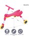 Rezzoss Foldable 3-Wheel Ride On Bike For Toddlers - Portable Balance Tricycle &amp; Scuttlebug Style Scooter, Lightweight Glider Toy For Boys &amp; Girls 1-3 Years Old, Indoor &amp; Outdoor No-Pedal Walker Pink