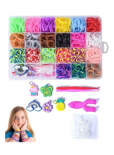 Rezzoss Bracelet Making Set, Bracelet Making Kit, Rainbow Rubber Bands Kit, Bracelet Making Kit For Girls