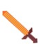 Rezzoss Orange Foam Sword Toy For Kids - Soft Safe Foam Weapons For Kids, Minecraft-Style Pixel Battle Toys For Boys, Lightweight Pretend Play Sword Axe Shovel For Children, Perfect Birthday Gift
