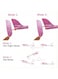 Rezzoss Large Foam Hand Throw Airplane Toy - Manual Launch Glider Plane For Kids, Lightweight EPP Outdoor Flying Aircraft Model, Break-Resistant Aerobatic Sports Toy, Birthday Party Favor Pink