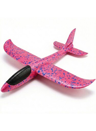 Rezzoss Large Foam Hand Throw Airplane Toy - Manual Launch Glider Plane For Kids, Lightweight EPP Outdoor Flying Aircraft Model, Break-Resistant Aerobatic Sports Toy, Birthday Party Favor Pink
