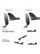 Rezzoss Large Foam Hand Throw Airplane Toy - Manual Launch Glider Plane For Kids, Lightweight EPP Outdoor Flying Aircraft Model, Break-Resistant Aerobatic Sports Toy, Birthday Party Favor Black