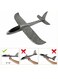 Rezzoss Large Foam Hand Throw Airplane Toy - Manual Launch Glider Plane For Kids, Lightweight EPP Outdoor Flying Aircraft Model, Break-Resistant Aerobatic Sports Toy, Birthday Party Favor Grey