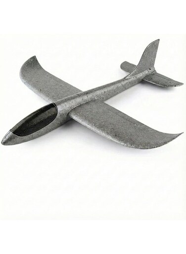 Rezzoss Large Foam Hand Throw Airplane Toy - Manual Launch Glider Plane For Kids, Lightweight EPP Outdoor Flying Aircraft Model, Break-Resistant Aerobatic Sports Toy, Birthday Party Favor Grey