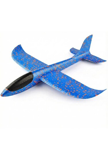 Rezzoss Large Foam Hand Throw Airplane Toy - Manual Launch Glider Plane For Kids, Lightweight EPP Outdoor Flying Aircraft Model, Break-Resistant Aerobatic Sports Toy, Birthday Party Favor Blue