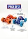 Rezzoss Pull Back Monster Truck Toys For Boys &amp; Girls - Friction Powered Telescopic Spring Car Combo Pack, Non-Electric Inertia Vehicle Playset For Toddlers, All-Terrain Big Wheel Off-Road Stunt Car
