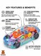Rezzoss Transparent Gear Concept Toy Car For Kids - 360&deg; Rotating Musical Racing Vehicle With Visible Gears &amp; Flashing 3D Lights, STEM Educational Bump &amp; Go Car Toy, Best Birthday, Eid &amp; Christmas