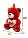 Rezzoss Red Teddy Bear 22cm Plush Toy With "Love You" Heart - Cute Stuffed Animal With Red Sequins &amp; Hanging Loop, Romantic Valentine&rsquo;s Day Gift For Girlfriend &amp; Wife, Marriage Anniversary Fluffy