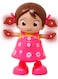 Rezzoss Interactive Musical Dancing Doll Toy For Kids - Singing &amp; Walking Girl Robot With Flashing LED Lights &amp; Bump And Go Action, Early Educational Sensory Toy, Best Birthday, Ramadan
