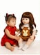 Rezzoss Soft Doll 46cm Realistic Reborn Baby Doll Silicone Vinyl Toddler Girl Toy, Lifelike Newborn Doll With Silky Hair &amp; Brown Butterfly Outfit, Poseable Moving Limbs Play Doll For Kids