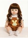 Rezzoss Soft Doll 46cm Realistic Reborn Baby Doll Silicone Vinyl Toddler Girl Toy, Lifelike Newborn Doll With Silky Hair &amp; Brown Butterfly Outfit, Poseable Moving Limbs Play Doll For Kids