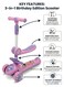 Rezzoss Kids Scooter With Music &amp; LED Lights Premium - 3 Wheel Kick Scooter For Toddlers &amp; Children 3 Years+, Adjustable Height T-Bar With Soft Sponge Handles, Stable Wide Deck Glider, Pink
