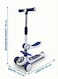 Rezzoss Kids Scooter With Music &amp; LED Lights - 3 Wheel Kick Scooter For Toddlers &amp; Children 3 Years+, Adjustable Height T-Bar With Soft Sponge Handles, Stable Wide Deck Glider, Blue