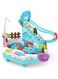 Rezzoss 2-In-1 Electric Magnetic Fishing Toy &amp; Penguin Slide Game - Interactive Water Pond Playset With Music &amp; Lights, Automatic Climbing Stairs Track, Montessori Educational Sensory Gift