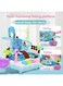 Rezzoss 2-In-1 Electric Magnetic Fishing Toy &amp; Penguin Slide Game - Interactive Water Pond Playset With Music &amp; Lights, Automatic Climbing Stairs Track, Montessori Educational Sensory Gift