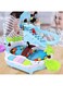 Rezzoss 2-In-1 Electric Magnetic Fishing Toy &amp; Penguin Slide Game - Interactive Water Pond Playset With Music &amp; Lights, Automatic Climbing Stairs Track, Montessori Educational Sensory Gift