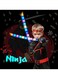 Rezzoss 2-Pack LED Light Up Ninja Swords With Sound FX - Motion Activated Glowing Katana Toys For Kids, Galaxy Space Saber Battle Set For Boys &amp; Girls, Flashing Lights &amp; Clashing Sounds Costume