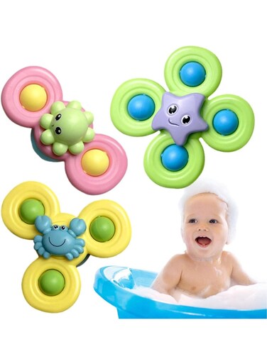 Rezzoss Suction Cup, Baby Spinning Suction Toys - Spinning Toys For Kids Sensory Toys Early Education Toys Bath Toy