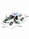 Rezzoss Dubai Police Diecast Car Model Toy With Lights &amp; Siren Sound, Pull Back Alloy Metal Cop Vehicle For Kids &amp; Collectors, Openable Doors Simulation Patrol Car, White &amp; Green
