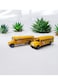 Rezzoss Kids School Bus Toy Set - 2Pcs Yellow School Bus Die-Cast Style Vehicles, Durable Push &amp; Go School Bus Toy Set For Boys &amp; Girls, Educational Pretend-Play Vehicles For Kids, Birthday Gift Car