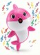 Rezzoss Baby Shark Musical Toy For Kids - Singing Pink Shark Figure With Flashing LED Lights, Cute Ocean Animal Sensory Playset, Interactive Electronic Sound Toy, Best Birthday Gift For Toddlers