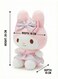 Rezzoss Sanrio My Melody Plush Toy 28cm - Cute Pink Rabbit Stuffed Animal Doll With Striped Bow &amp; Dress, Soft Fluffy Anime Character Pillow With Suction Cup, Kawaii Room Decor &amp; Birthday Gift