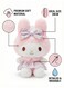 Rezzoss Sanrio My Melody Plush Toy 28cm - Cute Pink Rabbit Stuffed Animal Doll With Striped Bow &amp; Dress, Soft Fluffy Anime Character Pillow With Suction Cup, Kawaii Room Decor &amp; Birthday Gift