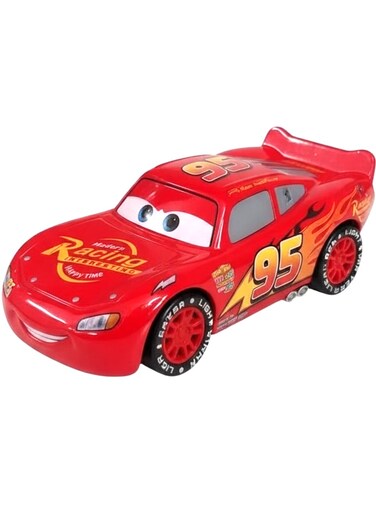 Rezzoss Kids Disney Cars McQueen Pull Back Metal Car Toy - Lightning McQueen Die-Cast Vehicle With Rubber Tires, Light &amp; Music, Pull-Back Racing Car For Kids, Metal Body Cartoon Car Toy For Boys