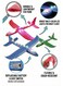 Rezzoss 3 Pack LED Light Airplane Toys - 17.5" Large Throwing Foam Glider Planes, 3 Flight Modes Flying Toy For Kids, Outdoor Sports Game, Birthday Party Favors &amp; Eid Ramadan Gift For 3 4 5 6 7 8 9