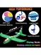Rezzoss 3 Pack LED Light Airplane Toys - 17.5" Large Throwing Foam Glider Planes, 3 Flight Modes Flying Toy For Kids, Outdoor Sports Game, Birthday Party Favors &amp; Eid Ramadan Gift For 3 4 5 6 7 8 9