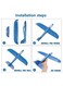 Rezzoss 3 Pack LED Light Airplane Toys - 17.5" Large Throwing Foam Glider Planes, 3 Flight Modes Flying Toy For Kids, Outdoor Sports Game, Birthday Party Favors &amp; Eid Ramadan Gift For 3 4 5 6 7 8 9