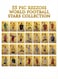 Rezzoss 55 Pcs Gold Foil World Football Stars Soccer Cards - Lionel Messi, Cristiano Ronaldo &amp; Neymar Trading Card Deck, Golden TCG Collectible Set For Kids, National Team Players Battle Game