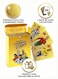 Rezzoss 55 Pcs Gold Foil World Football Stars Soccer Cards - Lionel Messi, Cristiano Ronaldo &amp; Neymar Trading Card Deck, Golden TCG Collectible Set For Kids, National Team Players Battle Game