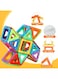 Rezzoss 46 Pcs Magnetic Building Blocks Set For Kids - 3D Colorful Magnet Tiles Construction Toy, STEM Educational Puzzle Game For Motor Skills, Best Birthday, Eid &amp; Ramadan Gift For Boys &amp; Girls