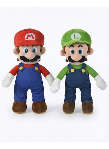 Rezzoss Plush Toy Super Mario Bros Plush Toy Set 50cm - Mario &amp; Luigi Twin Brothers Combo Pack, Large Soft Stuffed Animal Dolls, Nintendo Characters Red &amp; Green Figures Super Mario Bros