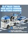 Rezzoss 25" Police Toys Vehicle Truck Push &amp; Go Rescue Playset 3 In 1 Includes Mini Police Car And Helicopter Toy In Semi Carrier Truck Gift For Toddlers Boys Age 3+ (Police Trailer)