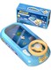 Rezzoss Baby Musical Steering Wheel Toy - Spaceship Adventure Simulated Space Racing Car Driving Game, Interactive Sensory Console With Scrolling Screen, USB Rechargeable Activity Center, Blue