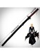 Rezzoss Bleach Ichigo Kurosaki Bankai Sword 104cm - Tensa Zangetsu Wooden Katana Replica For Cosplay, Anime Samurai Prop With Scabbard &amp; Chain, Safe Bamboo Blade, Black