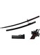 Rezzoss Bleach Ichigo Kurosaki Bankai Sword 104cm - Tensa Zangetsu Wooden Katana Replica For Cosplay, Anime Samurai Prop With Scabbard &amp; Chain, Safe Bamboo Blade, Black