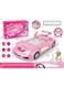 Rezzoss Racing Car Toy For Girls Barbie Adventure Theme - Pink Simulated Driving Dashboard With Steering Wheel &amp; Scrolling Screen, Musical Sensory Activity Center With LED Headlights &amp; Sound