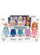 Rezzoss Princess Dolls Set For Girls 5 Pcs Pack - 21cm Mini Toddler Dolls With Real 3D Eyes &amp; Silky Hair, Posable Fashion Figures With Removable Tiaras &amp; Shimmering Gowns, Frozen Elsa Anna Style Toy