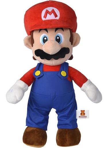 Rezzoss Plush Toy Super Mario Plush Toy 50cm - Large Soft Stuffed Animal Doll For Kids, Classic Nintendo Character Figure With Red Hat &amp; Blue Overalls, Cuddly Bedtime Pillow Buddy, Best Birthday Gift